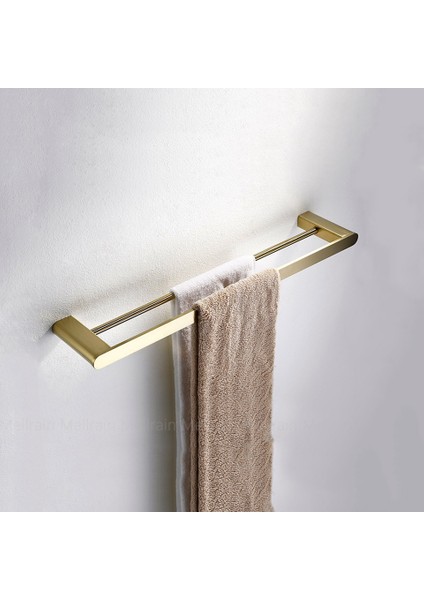 Fırçalanmış Altın Banyo Aksesuarları Havlu Raf Kağıt Tutucu Sabunluk Tuvalet Fırçası Havlu Bar Diş Kupası Paslanmaz Çelik Donanım | Banyo Donanım Setleri (Yurt Dışından)