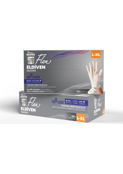 Flex Krem Renk Tpe Eldiven L-Xl