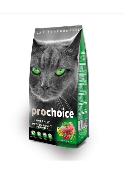 Pro 36 Lambrice Kuzu Etli Yetişkin Kedi Maması 15 kg