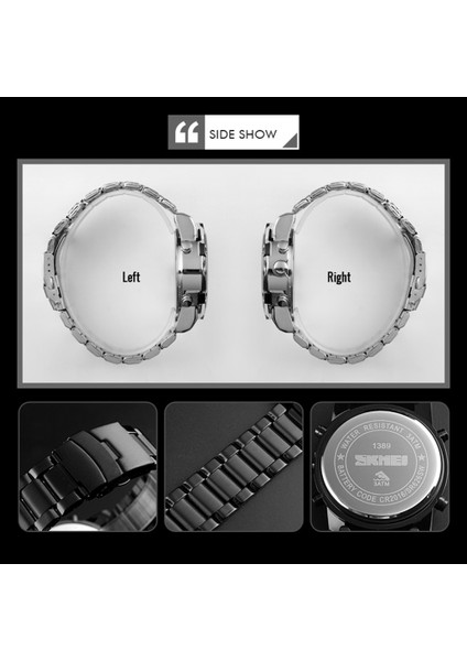 Erkekler Saat Simli&siyah Kol Saati (Yurt Dışından) fiyatları