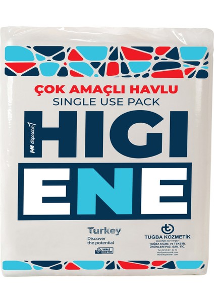 Disposable1 P&M Higiene Tek Kullanımlık 100'LÜ Saç Havlusu 75X40 cm 50 Gram