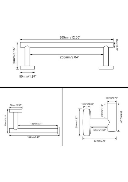 Banyo Fırçalanmış Altın 3 Parça Aksesuarları Seti Sus304 Paslanmaz Çelik Banyo Aksesuarları Seti (Kağıt Tutucu Havlu Yüzük Robe Kanca) | Banyo Donanım Setleri (Yurt Dışından) modelleri