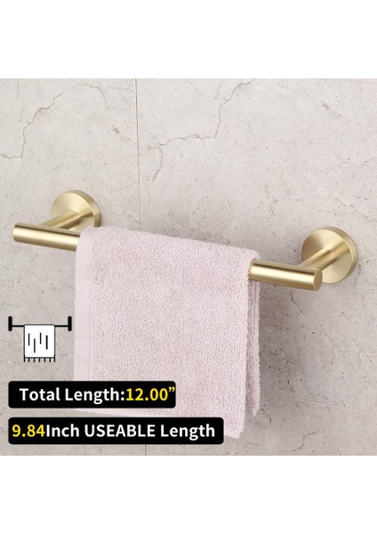Banyo Fırçalanmış Altın 3 Parça Aksesuarları Seti Sus304 Paslanmaz Çelik Banyo Aksesuarları Seti (Kağıt Tutucu Havlu Yüzük Robe Kanca) | Banyo Donanım Setleri (Yurt Dışından) fırsatları