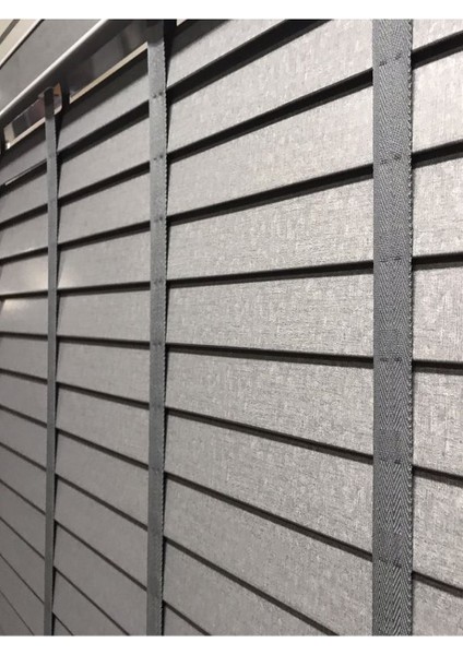 perde 25mm Antrasit Gri Polywood Ahşap Jaluzi