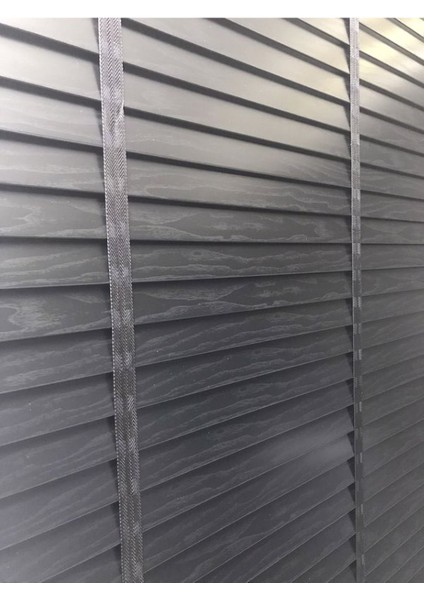 Perde 50mm Damarlı Siyah Polywood Ahşap Jaluzi