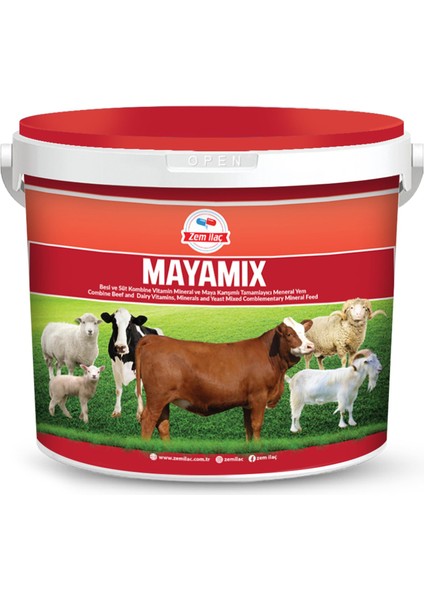 Zem Mayamix Çiftlik Hayvanları Günlük Vitamin Mineral Dengeleyici Yem Katkısı 20 kg
