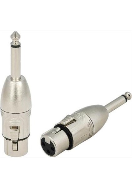 RX-J382 6.3 mm Mono Erkek-Xlr 3 Pin Dişi Çevirici 15Lİ Paket
