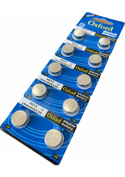 Mini El Fenerleri Için 1 Kart 10 Adet AG13 LR44H A76 SR44 357 Alkalin Pil 1.5V Pil Oxford fiyatları