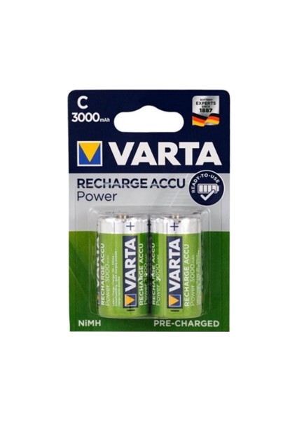 Varta 3000MAH El Feneri Pili 3000 Mah C Orta Boy Pil 2li Paket Tombul LR14 R14 MN1400 Am2