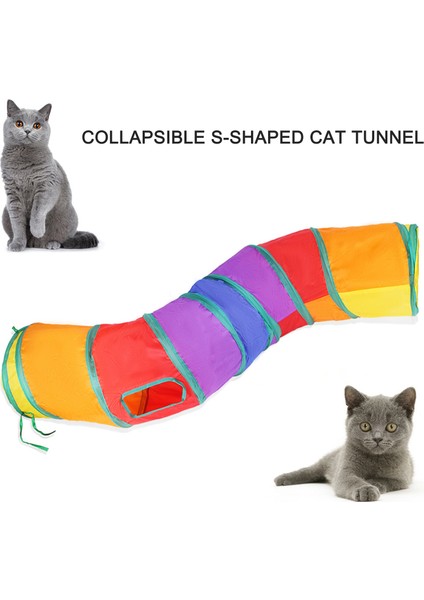 Gökkuşağı S-Şekilli Kedi Tüneli Oyuncaklar Viraj Pet (Yurt Dışından) fiyatları
