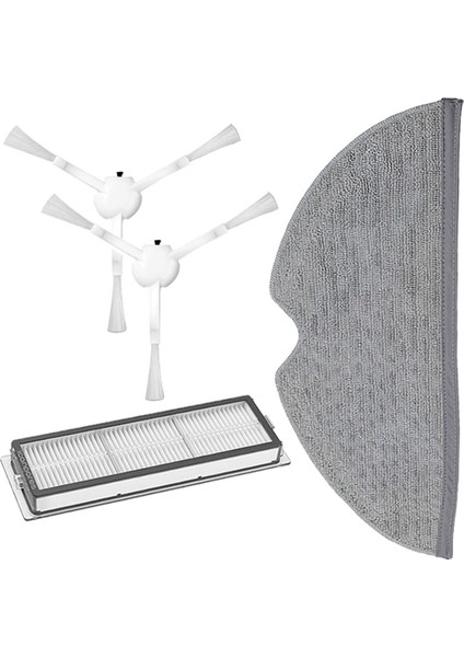 Xiaomi Uyumlu Mijia Mop 1c 2c 1t Mi 2pro+ Dreame F9 Robot Süpürge Hepa Filtre Mop Bezi Yan Fırça 2AD