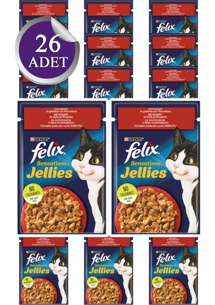 Karışık Yaş Kedi Maması 85 gr X26 Adet (Yeni Paket)