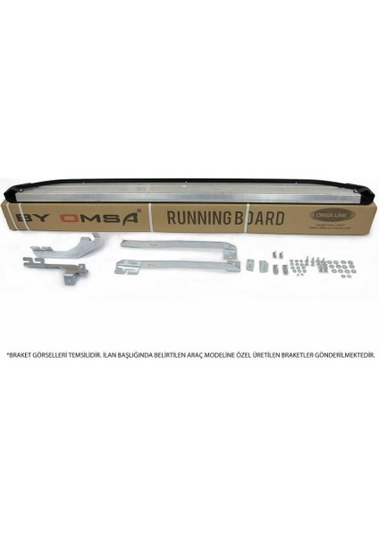 Renault Kangoo 2 Blackline Yan Basamak Siyah Kısa Şase 2008 ve Sonrası modelleri