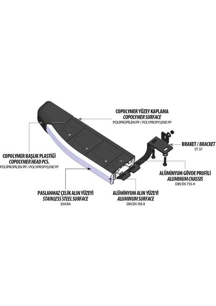 Renault Trafic Proside Yan Basamak Alüminyum Uzun Şase 2014 ve Sonrası fırsatları