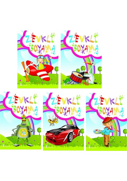3-6 Yaş Zevkli Boyama Kitapları 5 Li
