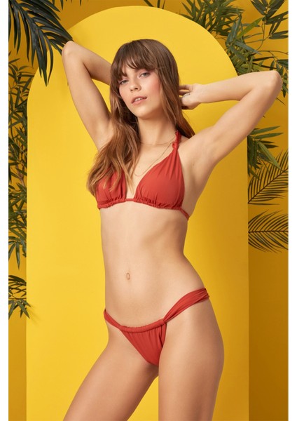 Ayarlı Uzun Üçgen Bikini Üst 219102