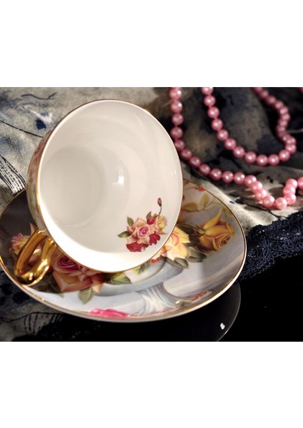 Avrupa Vintage Tarzı Yüksek Kaliteli Phnom Penh Kemik Çini Kahve Fincanı Ve Tabağı Set Seramik Ingiliz Öğleden Sonra Çay Çay Seti | Kahve Fincanı Ve Tabak Setleri (Yurt Dışından)