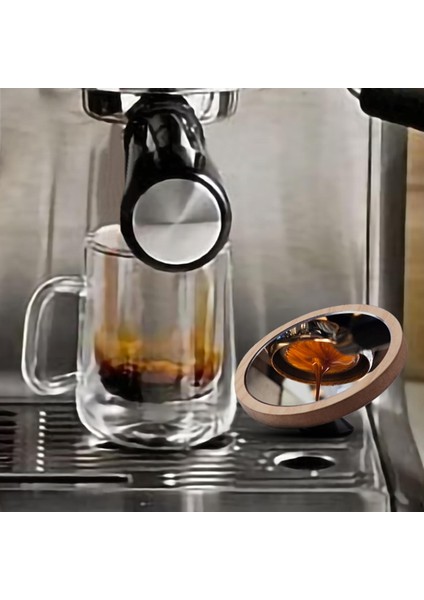 SunniMix Espresso Yansıtıcı Ayna Kahve Kurcalama Ahşap Taban Manyetik Ev Için