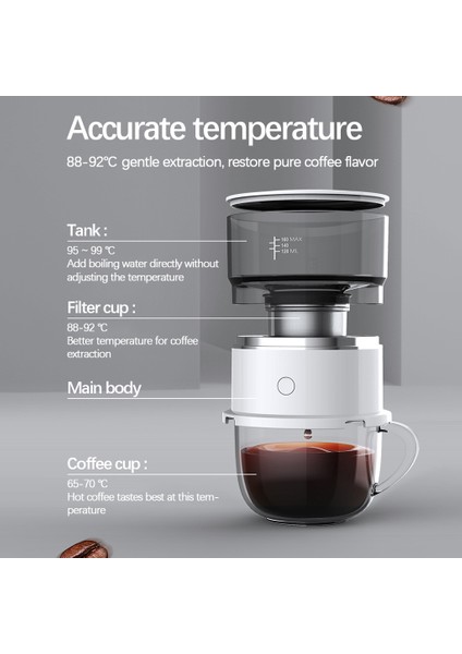 SunniMix Ev Kamp Kitabı Için Yarı Otomatik Kahve Makinesi Kahve Brewer(Yurt Dışından)