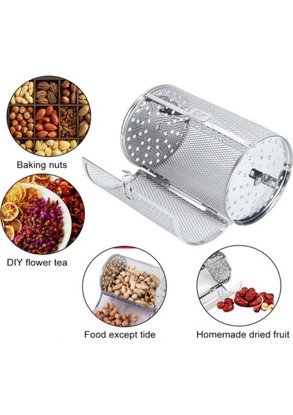 SunniMix Kahve Çekirdeği Barbekü Izgara Kavurma Pişirme Döner Paslanmaz Izgara Kafes 120X180MM modelleri