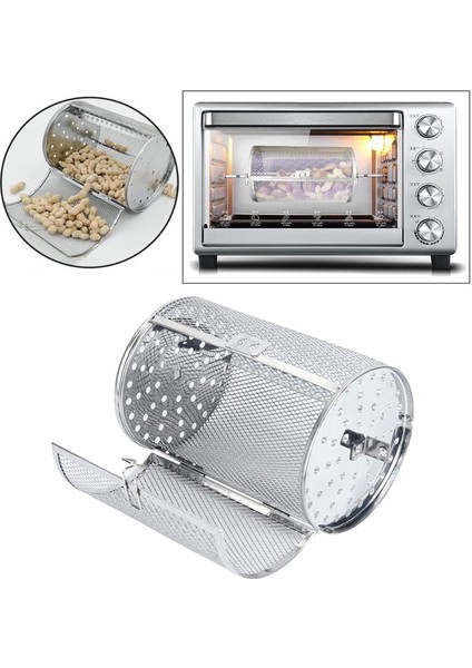 SunniMix Kahve Çekirdeği Barbekü Izgara Kavurma Pişirme Döner Paslanmaz Izgara Kafes 120X180MM fırsatları