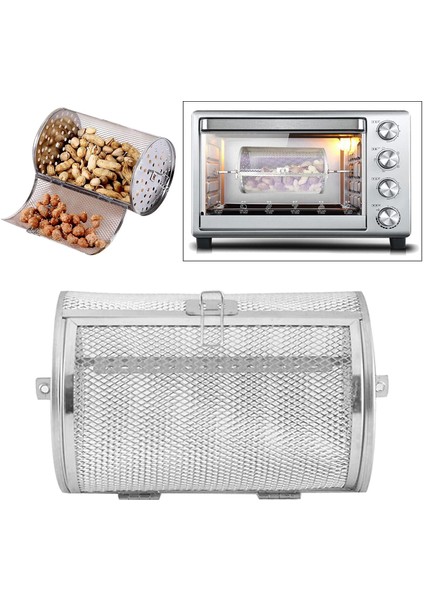 SunniMix Kahve Çekirdeği Barbekü Izgara Kavurma Pişirme Döner Paslanmaz Izgara Kafes 120X180MM indirimleri