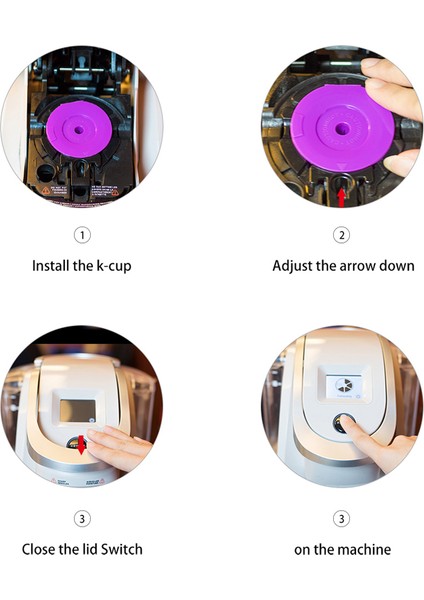 SunniMix 3 Adet Kullanımlık K Cups Kahve Filtreleri Keurig Bpa Ücretsiz Mor Için Pod Kapsüller modelleri