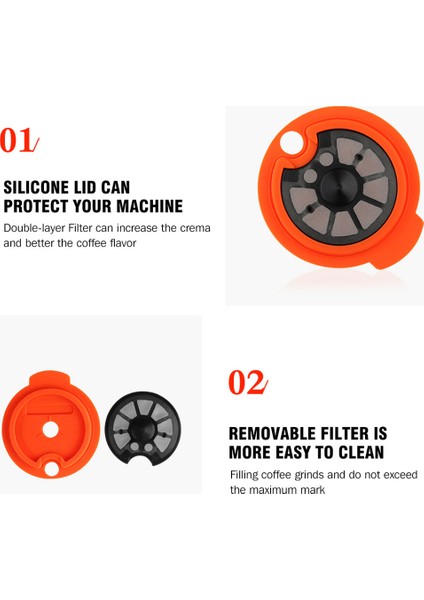 SunniMix Kahve Kapsül Pod, W / Kaşıklar Için Pp Turuncu Padfiler Için Içecekler Espresso Ofis 180 ml fırsatları