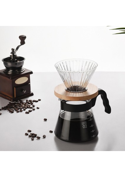 SunniMix Manuel Kahve Sunucusu Kahve Eşyaları Çay Kahve 600ML Için Kahve Makinesi Üzerinde Dökün