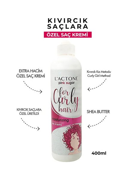 L'ACTONE   Kıvırcık Saç İçin Pink Sugar Aktivatör Krem 400 ml