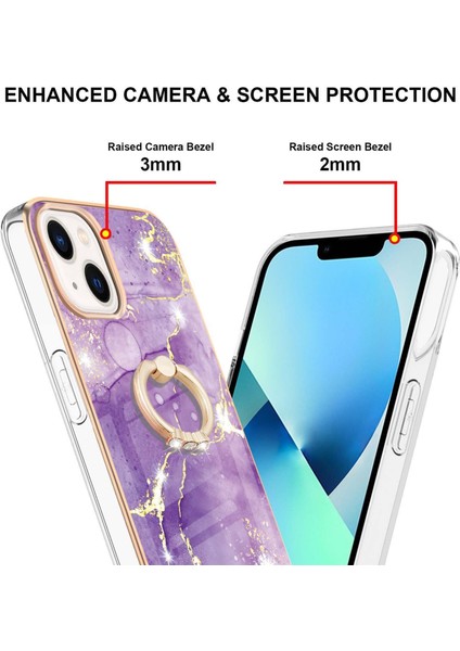 Geliştirilmiş Mermer Imd Tpu Kılıf iphone 13 Için Lavanta modelleri