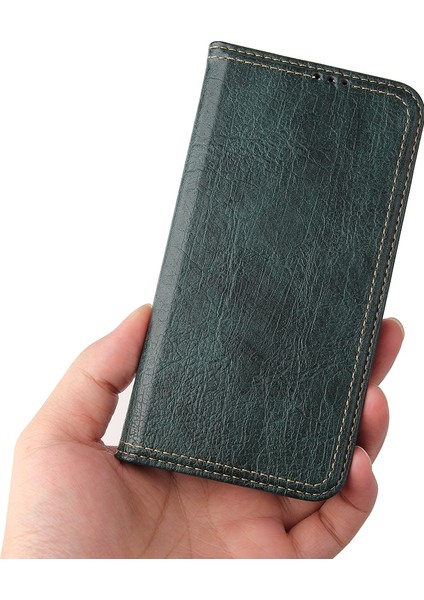 Pu Deri Kılıf iphone 13 Için Yeşil