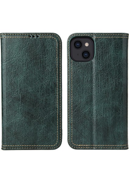Pu Deri Kılıf iphone 13 Için Yeşil