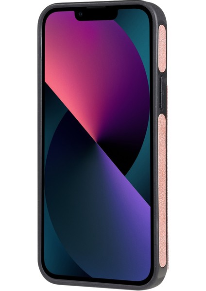 Katı Renkli Çift Toka Fermuar Kılıf iphone 13 Için Altın modelleri