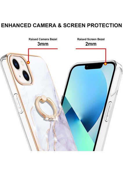 Geliştirilmiş Mermer Imd Tpu Kılıf iphone 13 Için Beyaz modelleri