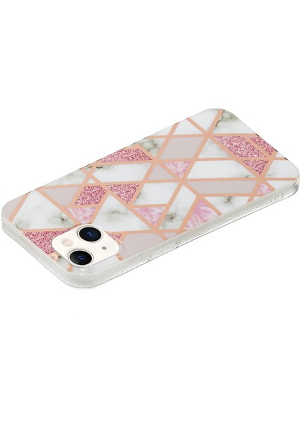 Iphone 13 Için Galvanik Tpu Kılıfı Pembe Beyaz modelleri