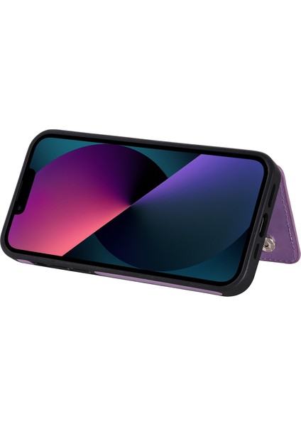 Kelebek Kabartma Desen Kılıf iphone 13 Için Mor modelleri