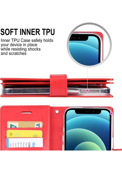 Mansoor Deri Kılıf iphone 13 Için Nane Yeşili fiyatları