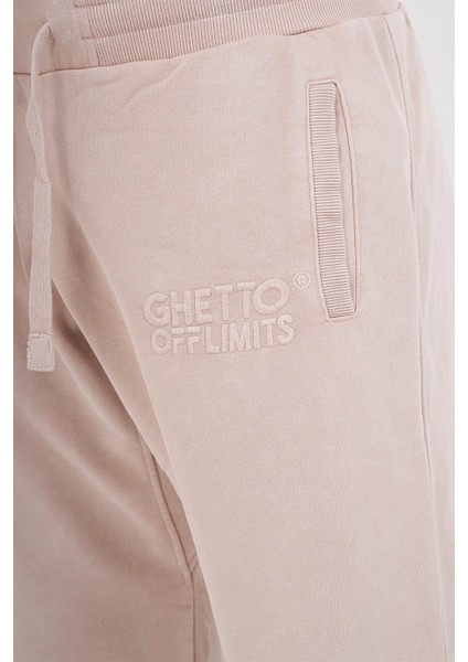 Ghetto Off Limits Yıkamalı Jogger Açık Bej