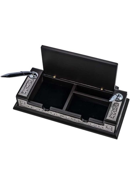 Gümüş Çiçek Desenli Besmele Masa Üstü Kalemlik fırsatları