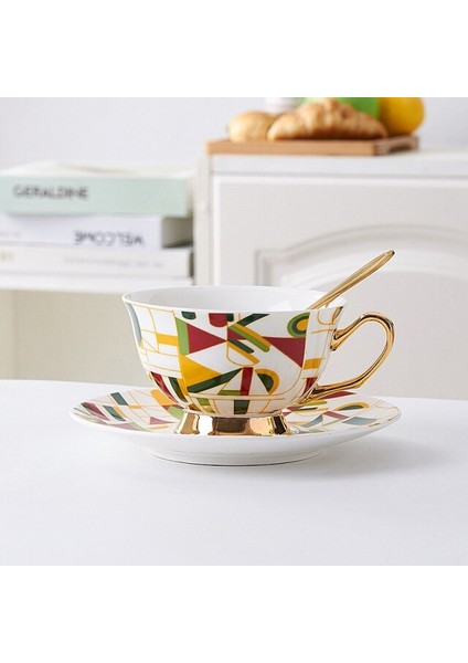 Dekor Vintage Porselen Kahve Fincanı Lüks Tasarımcı Ingilizce Çay Seti Kahve Fincanı Espresso Seyahat Çay Kupası Seti | Kahve Kupası Ve Tabak Setleri (Yurt Dışından)