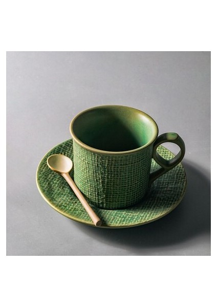 Japon Stoneware El Yapımı Kahve Fincanı Tabağı Öğleden Sonra Çay Drinkware El Yapımı Küçük Zarif Espresso Latte Kahve Fincanı | Kahve Fincanı Ve Tabak Setleri (Yurt Dışından)