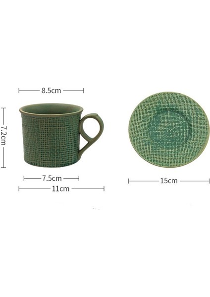 Japon Stoneware El Yapımı Kahve Fincanı Tabağı Öğleden Sonra Çay Drinkware El Yapımı Küçük Zarif Espresso Latte Kahve Fincanı | Kahve Fincanı Ve Tabak Setleri (Yurt Dışından)