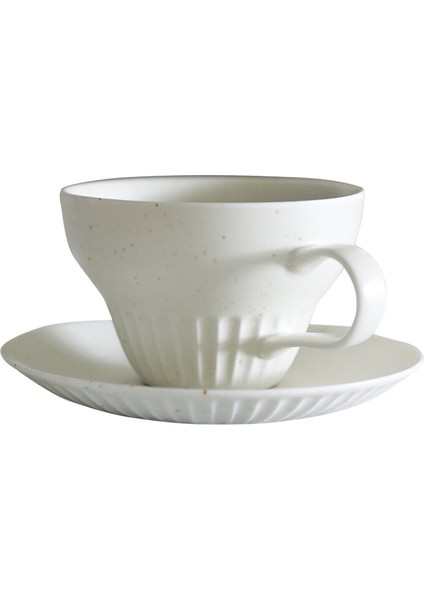 Vintage Beyaz Kahve Fincanı El Yapımı Modern Seramik Kupa Kahve Fincanı Porselen Çay Bardağı Ve Daire Setleri Çiçek Çay Çanak Seti | Kahve Kupası Ve Tabak Setleri (Yurt Dışından)