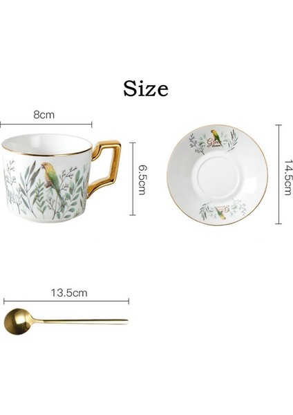 Seramik Kahve Fincanı Ve Tabağı Avrupa Çay Seti Muhteşem Altın Rim Öğleden Sonra Çiçek Çay Ev Teaware Porselen | Kahve Kupası Ve Tabak Setleri (Yurt Dışından)