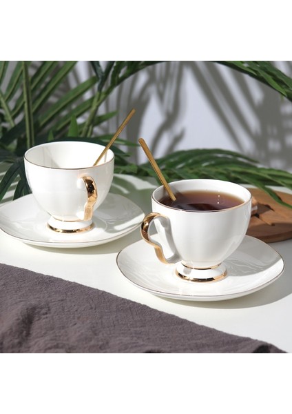 Avrupa Kemik Çini Kahve Fincanı Set Basit Saf Beyaz Kahve Eşyaları Seramik Kupası Ingilizce Öğleden Sonra Çay Seti. | Kahve Kupası Ve Tabak Setleri (Yurt Dışından) fiyatları