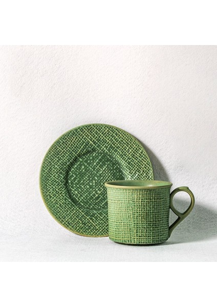 Retro Stoneware El Yapımı Kahve Fincanı Ve Tabağı Öğleden Sonra Çay Bardağı Ve Tabağı Seti El Yapımı Zarif Espresso Latte Kahve Fincanı | Kahve Fincanı Ve Tabak Setleri