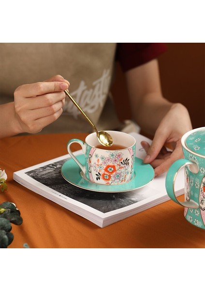 Kemik Çini Kahve Fincanı Ve Tabağı Seti Seramik Su Bardağı Kemik Çini Latte Süt Çay Bardağı Ingiliz Öğleden Sonra Çay Bardağı | Çay Fincanı Ve Tabak Setleri (Yurt Dışından)