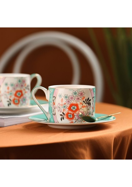 Kemik Çini Kahve Fincanı Ve Tabağı Seti Seramik Su Bardağı Kemik Çini Latte Süt Çay Bardağı Ingiliz Öğleden Sonra Çay Bardağı | Çay Fincanı Ve Tabak Setleri (Yurt Dışından)