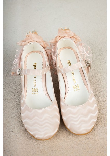 Arkası Duvaklı Topuklu Pudra Su Yolu Ayakkabı modelleri